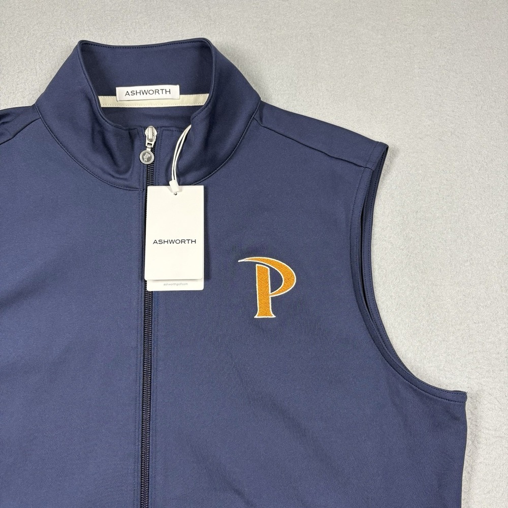 NWT Ashworth Pepperdine University Full Zip Performance Navy Vest Men’s Medium